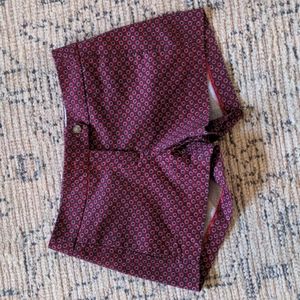 J Crew | Red and Gray Patterned Shorts